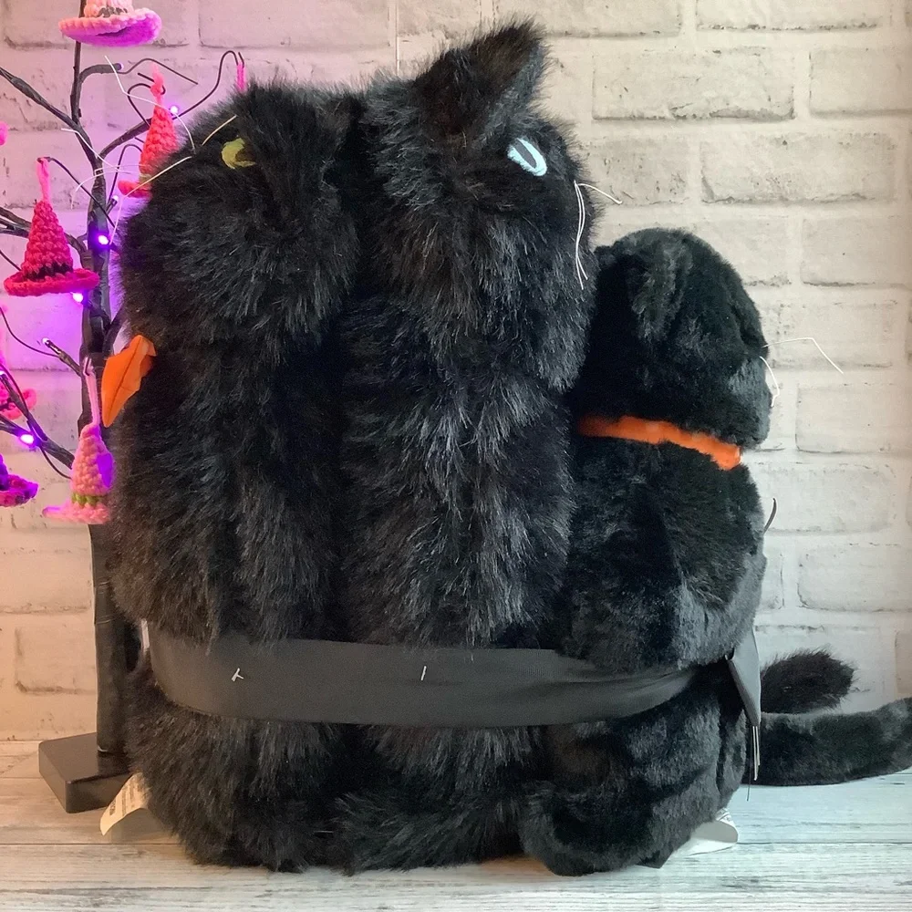 CR CURIOUS BY CYNTHIA ROWLEY 3рс Black Cat Family Halloween Pillows